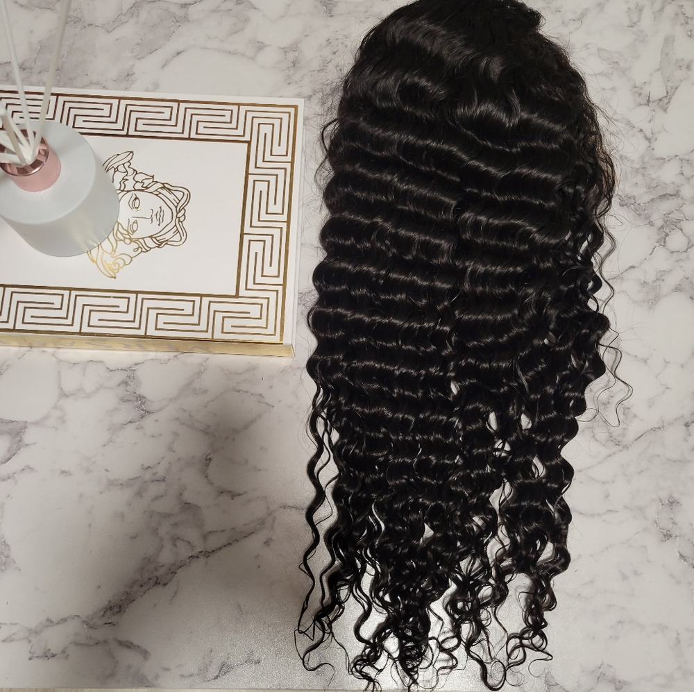 Deep Wave Lace Front Human Hair Wig 20 inches - Picture 5 of 6